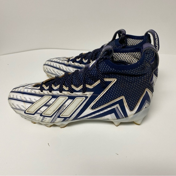 Adidas Freak 24 Inline Football Cleats White Metallic Blue Mens Size 10 - Picture 4 of 7